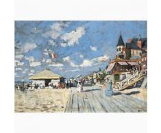 Sur les planches de Trouville , Claude MONET (1840-1926), affiche 30x40 cm,