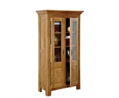 Vitrine Mansart finition chêne moyen,