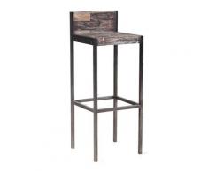 Tabouret haut en bois avec dossier Industry,