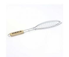 Grille barbecue à poisson - 13 x 31 cm - Métal,