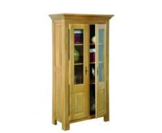 Vitrine Mansart chêne clair,