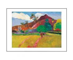 Paysage de Tahiti, Paul GAUGUIN (1848-1903), affiche 50x70 cm,