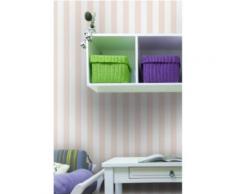 Papier peint rayures classiques rose pastel,
