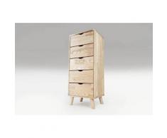 Chiffonnier 5 tiroirs Viking Scandinave bois,