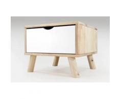Chevet Scandinave Viking bois + tiroir,