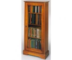 Vitrine range CD/DVD 1 porte merisier Florac,