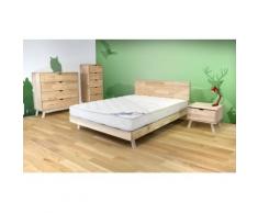 Lit Viking style Scandinave bois 2 places, 160 x 200 cm