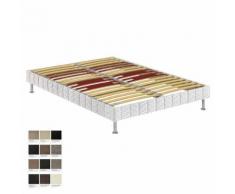 Sommier tapissier Bultex Confort Ferme Morphologique 5 Zones Lattes Apparentes 140x190 avec 2 sommiers
