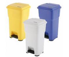 Collecteur à pédale HERA 60L VILEDA - Poubelle 60L Vileda Jaune
