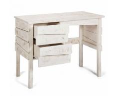 Woody wood Bureau junior 2 tiroirs Alinea Blanc