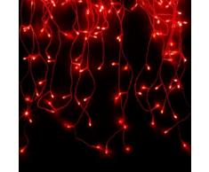 Rideau lumineux à LED blanches et rouges L6m