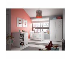 Plan à langer bébé blanc Combelle pour commode Adèle chambre Blanc