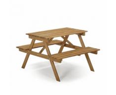 Table de pique-nique en acacia pour enfant