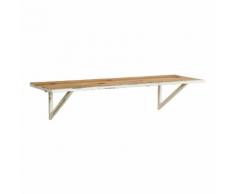 Étagère murale en bois et métal beige L65cm Beige, Naturelle