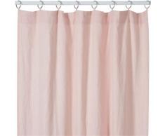 Essaouira Rideau à anneaux en lin 135x250cm rose pâle Alinea Rose poudre