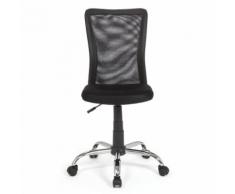 Chaise de bureau dactylo noire à roulettes Noir