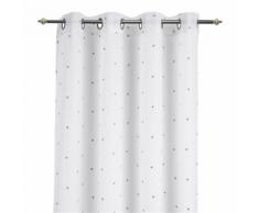 Voilage blanc motifs étoiles bleues 140x240cm pour enfant Bleu
