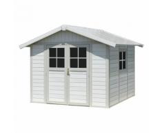 Abri de jardin Grosfillex blanc/gris vert PVC 11 m² Blanc, Gris, Vert