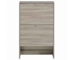 Meuble de rangement bas avec meuble à chaussure Gris