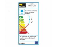 Suspension à LED en métal blanc H124cm Blanc