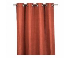 Rideau à oeillets 140x280cm - 100% lin lavé - coloris terre de sienne Marron