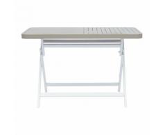 Youk Table de jardin pliante grise en acacia (2 à 4 places) Alinea