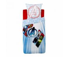 Housse de couette enfant et 1 taie d'oreiller Bleu, Rouge