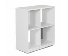 Etagère blanche 4 cases à roulettes {CouleurRetravaillée}
