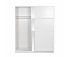 Armoire blanche 2 portes coulissantes Blanc