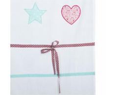 Rideau à pattes motifs liberty 105x250cm pour enfant Blanc, Bleu, Rose