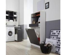 Bucato Colonne de rangement de salle de bains H137cm Alinea Gris