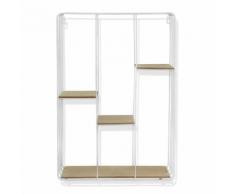 Étagère murale 4 tablettes Blanc