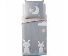 Housse de couette enfant et 1 taie d'oreiller Multicolore