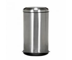 Poubelle à pédale en inox 20L Gris