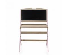 Bureau évolutif pour enfant avec tableau en acacia rose