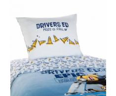 Housse de couette enfant et 1 taie d'oreiller Bleu, Jaune