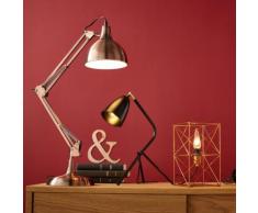 Lampe de bureau trépied en acier noir H40cm Noir