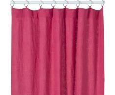 Essaouira Rideau à anneaux en lin 135x250cm coloris framboise Alinea