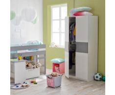 Armoire enfant blanche 2 portes {CouleurRetravaillée}