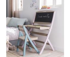 Chaise évolutive pour enfant en acacia coloris bleu Bleu, Naturelle