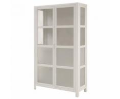 Vitrine blanche avec vitres polies Blanc