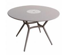 Louisa Jardin Table de jardin taupe en acier galvanisé (4 à 6 places) Alinea