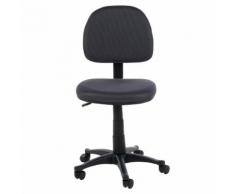 Chaise de bureau dactylo à roulettes gris et noir Gris