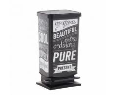 Poubelle à pédale words 40L Noir