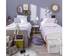 Housse de couette enfant et 1 taie d'oreiller Blanc, Bleu