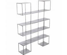Étagère murale grise en métal (L44,5xP12,5xH63,5cm) Gris