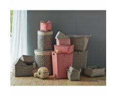 Panier à linge gris avec couvercle Gris