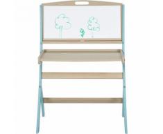 Bureau évolutif pour enfant avec tableau en acacia bleu