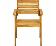 Joan Fauteuil de jardin empilable en acacia Alinea