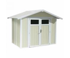 Abri de jardin Grosfillex gris vert PVC 4,9m² Gris, Vert